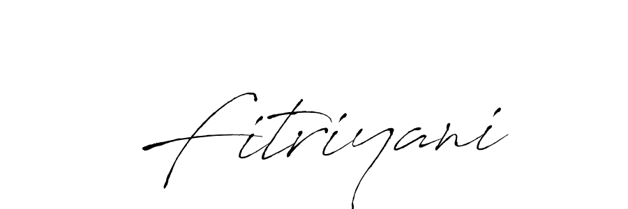 Design your own signature with our free online signature maker. With this signature software, you can create a handwritten (Antro_Vectra) signature for name Fitriyani. Fitriyani signature style 6 images and pictures png