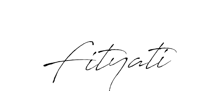 Use a signature maker to create a handwritten signature online. With this signature software, you can design (Antro_Vectra) your own signature for name Fityati. Fityati signature style 6 images and pictures png