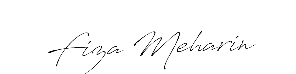 Create a beautiful signature design for name Fiza Meharin. With this signature (Antro_Vectra) fonts, you can make a handwritten signature for free. Fiza Meharin signature style 6 images and pictures png