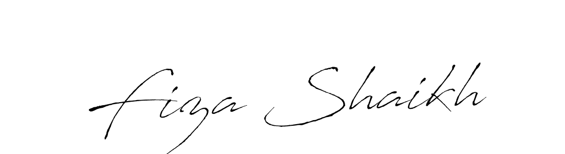 Create a beautiful signature design for name Fiza Shaikh. With this signature (Antro_Vectra) fonts, you can make a handwritten signature for free. Fiza Shaikh signature style 6 images and pictures png