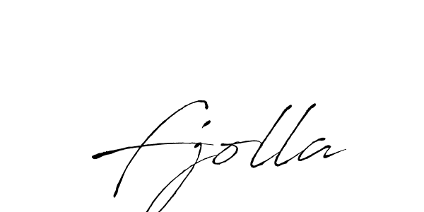 Make a beautiful signature design for name Fjolla. With this signature (Antro_Vectra) style, you can create a handwritten signature for free. Fjolla signature style 6 images and pictures png