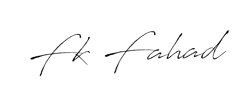 Create a beautiful signature design for name Fk Fahad. With this signature (Antro_Vectra) fonts, you can make a handwritten signature for free. Fk Fahad signature style 6 images and pictures png