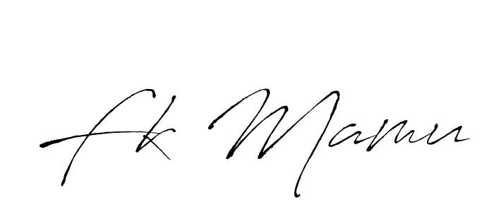 Make a beautiful signature design for name Fk Mamu. With this signature (Antro_Vectra) style, you can create a handwritten signature for free. Fk Mamu signature style 6 images and pictures png