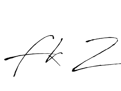 Design your own signature with our free online signature maker. With this signature software, you can create a handwritten (Antro_Vectra) signature for name Fk Z. Fk Z signature style 6 images and pictures png