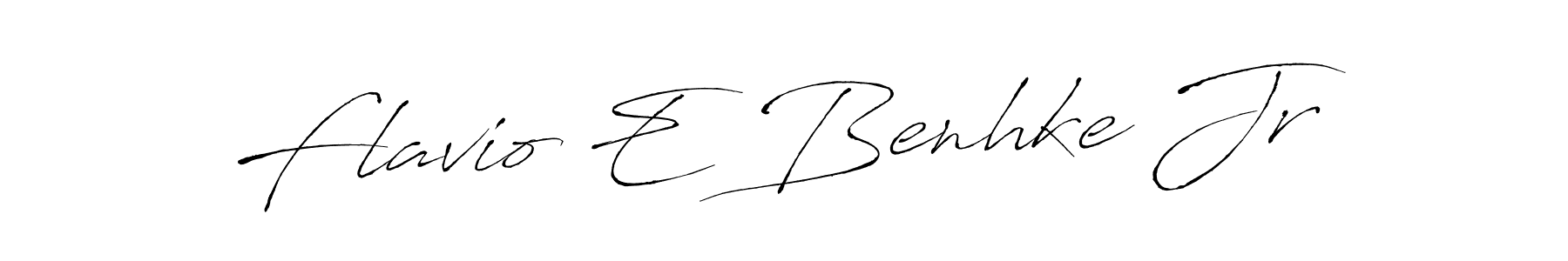How to make Flavio E Benhke Jr name signature. Use Antro_Vectra style for creating short signs online. This is the latest handwritten sign. Flavio E Benhke Jr signature style 6 images and pictures png