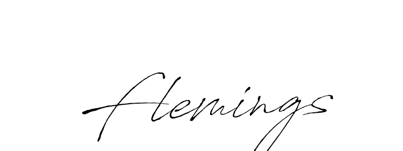 Use a signature maker to create a handwritten signature online. With this signature software, you can design (Antro_Vectra) your own signature for name Flemings. Flemings signature style 6 images and pictures png