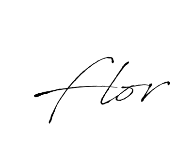 Create a beautiful signature design for name Flor. With this signature (Antro_Vectra) fonts, you can make a handwritten signature for free. Flor signature style 6 images and pictures png