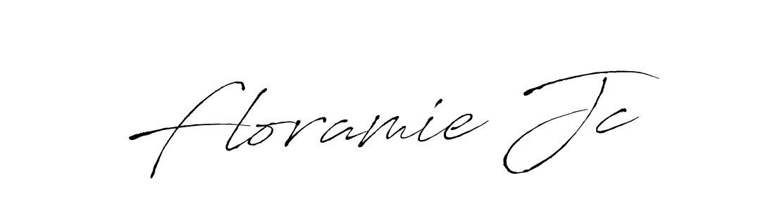 Floramie Jc stylish signature style. Best Handwritten Sign (Antro_Vectra) for my name. Handwritten Signature Collection Ideas for my name Floramie Jc. Floramie Jc signature style 6 images and pictures png