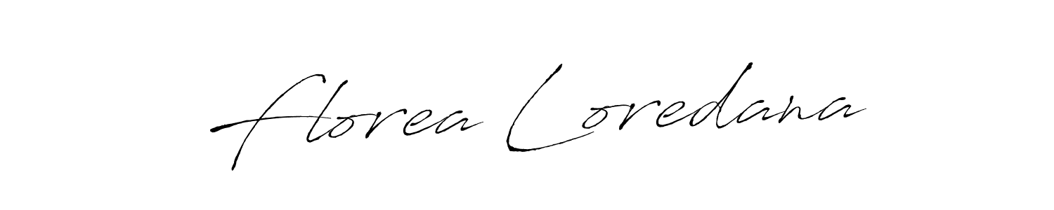 Design your own signature with our free online signature maker. With this signature software, you can create a handwritten (Antro_Vectra) signature for name Florea Loredana. Florea Loredana signature style 6 images and pictures png