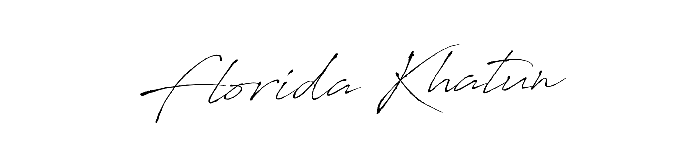 Design your own signature with our free online signature maker. With this signature software, you can create a handwritten (Antro_Vectra) signature for name Florida Khatun. Florida Khatun signature style 6 images and pictures png