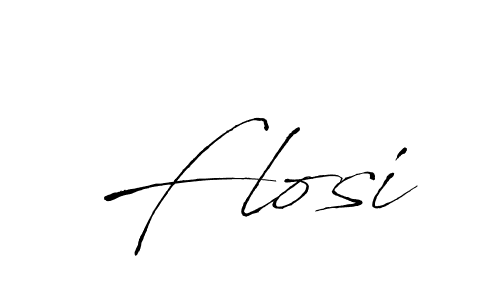 Make a beautiful signature design for name Flosi. With this signature (Antro_Vectra) style, you can create a handwritten signature for free. Flosi signature style 6 images and pictures png