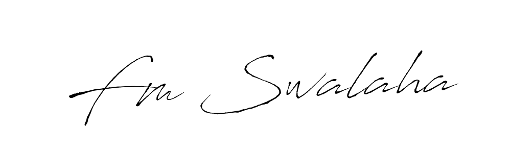 Use a signature maker to create a handwritten signature online. With this signature software, you can design (Antro_Vectra) your own signature for name Fm Swalaha. Fm Swalaha signature style 6 images and pictures png