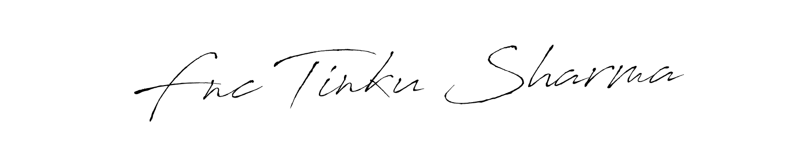 Create a beautiful signature design for name Fnc Tinku Sharma. With this signature (Antro_Vectra) fonts, you can make a handwritten signature for free. Fnc Tinku Sharma signature style 6 images and pictures png