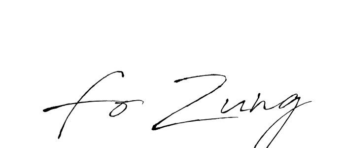Design your own signature with our free online signature maker. With this signature software, you can create a handwritten (Antro_Vectra) signature for name Fo Zung. Fo Zung signature style 6 images and pictures png