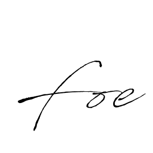 Make a beautiful signature design for name Foe. With this signature (Antro_Vectra) style, you can create a handwritten signature for free. Foe signature style 6 images and pictures png