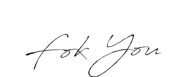 Use a signature maker to create a handwritten signature online. With this signature software, you can design (Antro_Vectra) your own signature for name Fok You. Fok You signature style 6 images and pictures png