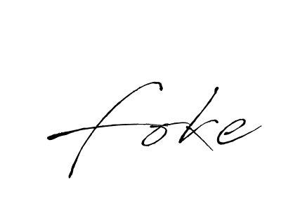 Make a beautiful signature design for name Foke. With this signature (Antro_Vectra) style, you can create a handwritten signature for free. Foke signature style 6 images and pictures png