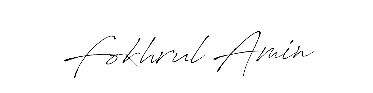 Design your own signature with our free online signature maker. With this signature software, you can create a handwritten (Antro_Vectra) signature for name Fokhrul Amin. Fokhrul Amin signature style 6 images and pictures png