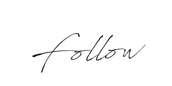 Use a signature maker to create a handwritten signature online. With this signature software, you can design (Antro_Vectra) your own signature for name Follow. Follow signature style 6 images and pictures png