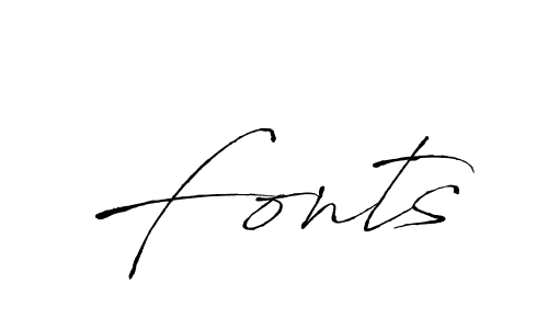 Make a beautiful signature design for name Fonts. With this signature (Antro_Vectra) style, you can create a handwritten signature for free. Fonts signature style 6 images and pictures png