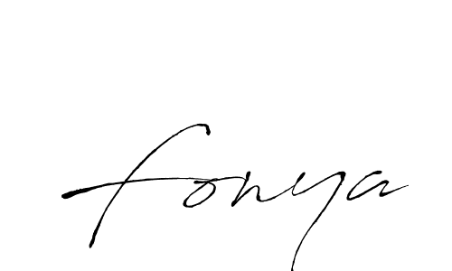 Make a beautiful signature design for name Fonya. With this signature (Antro_Vectra) style, you can create a handwritten signature for free. Fonya signature style 6 images and pictures png