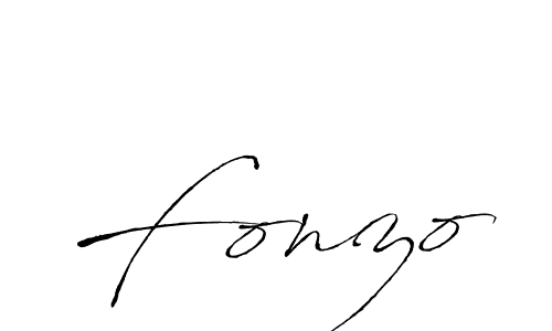 Make a beautiful signature design for name Fonzo. With this signature (Antro_Vectra) style, you can create a handwritten signature for free. Fonzo signature style 6 images and pictures png