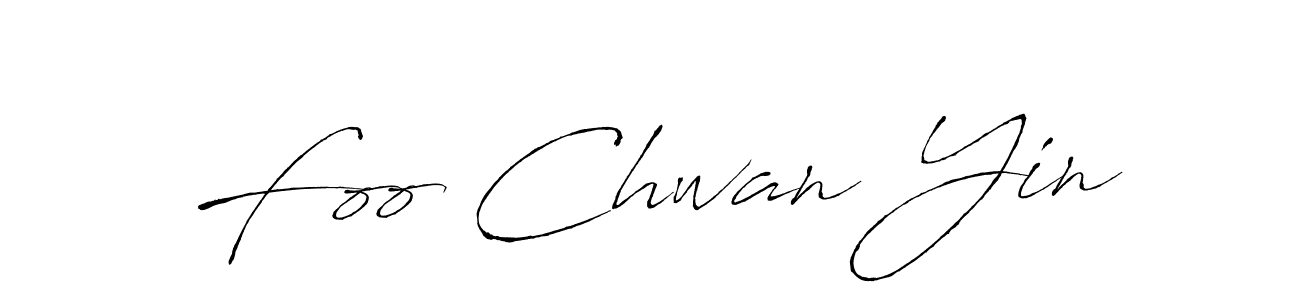 Antro_Vectra is a professional signature style that is perfect for those who want to add a touch of class to their signature. It is also a great choice for those who want to make their signature more unique. Get Foo Chwan Yin name to fancy signature for free. Foo Chwan Yin signature style 6 images and pictures png