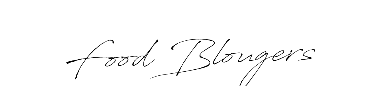 Make a beautiful signature design for name Food Blougers. With this signature (Antro_Vectra) style, you can create a handwritten signature for free. Food Blougers signature style 6 images and pictures png