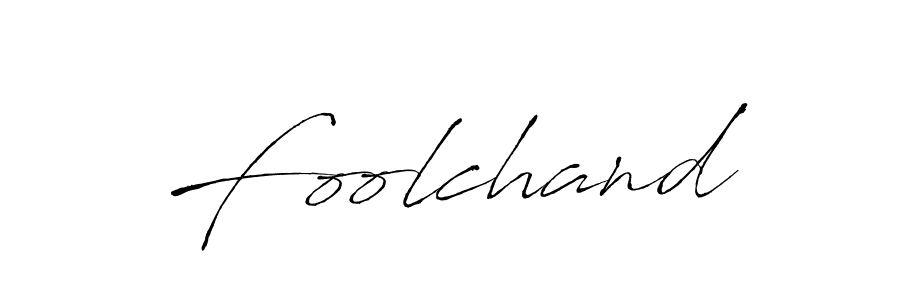 Use a signature maker to create a handwritten signature online. With this signature software, you can design (Antro_Vectra) your own signature for name Foolchand. Foolchand signature style 6 images and pictures png