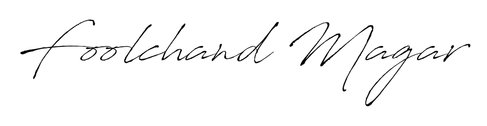 A timeless handwritten aesthetic for Foolchand Magar. The Antro_Vectra font gives your signature a handcrafted feel with natural curves. Foolchand Magar signature style 6 images and pictures png