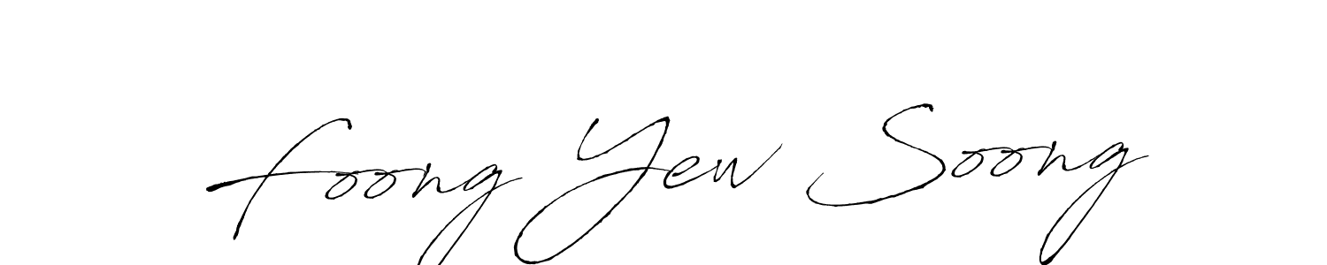 How to make Foong Yew Soong name signature. Use Antro_Vectra style for creating short signs online. This is the latest handwritten sign. Foong Yew Soong signature style 6 images and pictures png