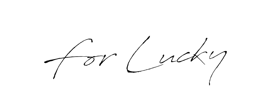 Also You can easily find your signature by using the search form. We will create For Lucky name handwritten signature images for you free of cost using Antro_Vectra sign style. For Lucky signature style 6 images and pictures png