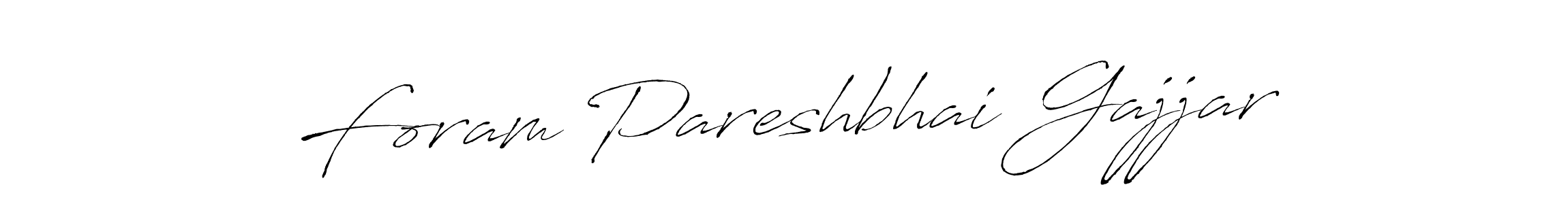 Also we have Foram Pareshbhai Gajjar name is the best signature style. Create professional handwritten signature collection using Antro_Vectra autograph style. Foram Pareshbhai Gajjar signature style 6 images and pictures png