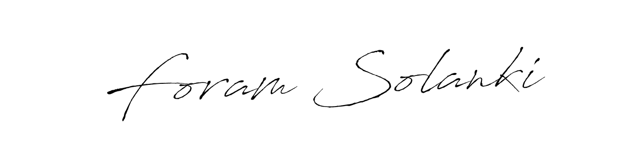 Also You can easily find your signature by using the search form. We will create Foram Solanki name handwritten signature images for you free of cost using Antro_Vectra sign style. Foram Solanki signature style 6 images and pictures png