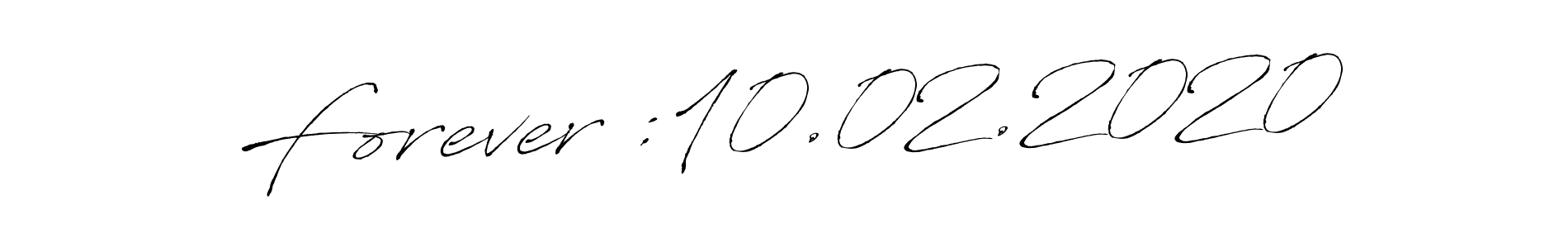 if you are searching for the best signature style for your name Forever :10.02.2020. so please give up your signature search. here we have designed multiple signature styles  using Antro_Vectra. Forever :10.02.2020 signature style 6 images and pictures png
