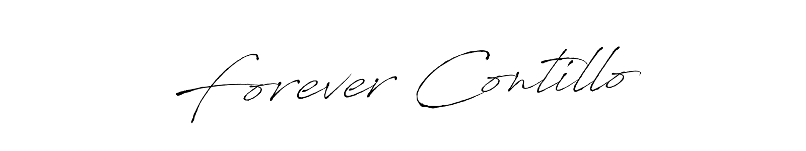 How to make Forever Contillo name signature. Use Antro_Vectra style for creating short signs online. This is the latest handwritten sign. Forever Contillo signature style 6 images and pictures png