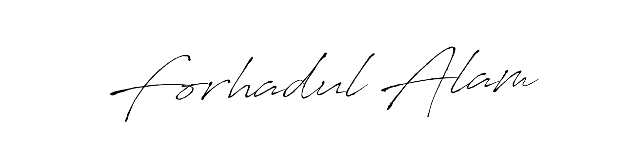 Design your own signature with our free online signature maker. With this signature software, you can create a handwritten (Antro_Vectra) signature for name Forhadul Alam. Forhadul Alam signature style 6 images and pictures png