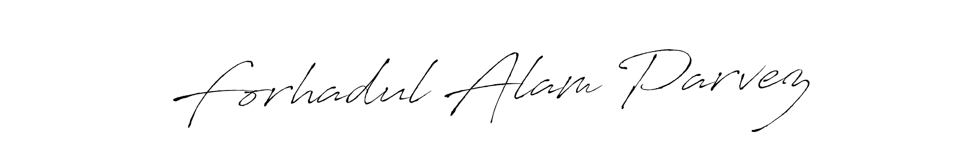 How to make Forhadul Alam Parvez name signature. Use Antro_Vectra style for creating short signs online. This is the latest handwritten sign. Forhadul Alam Parvez signature style 6 images and pictures png