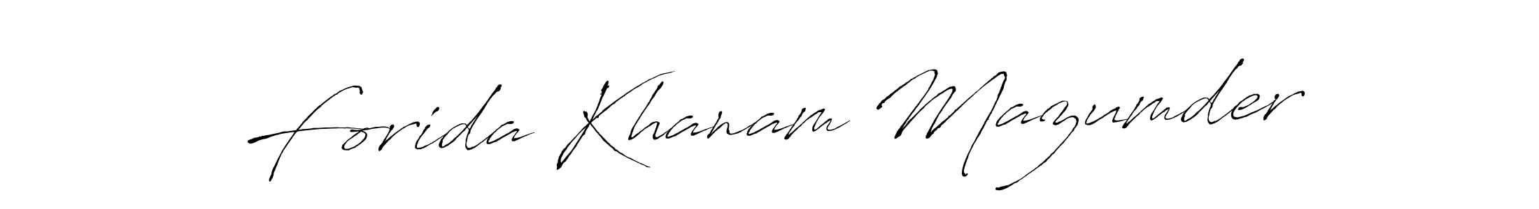 Design your own signature with our free online signature maker. With this signature software, you can create a handwritten (Antro_Vectra) signature for name Forida Khanam Mazumder. Forida Khanam Mazumder signature style 6 images and pictures png