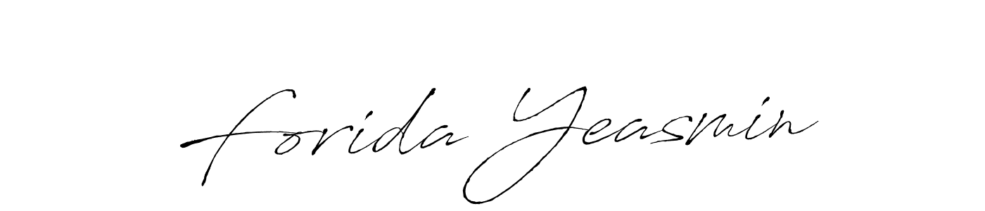 Also we have Forida Yeasmin name is the best signature style. Create professional handwritten signature collection using Antro_Vectra autograph style. Forida Yeasmin signature style 6 images and pictures png