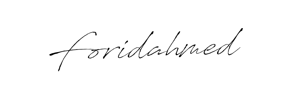 Create a beautiful signature design for name Foridahmed. With this signature (Antro_Vectra) fonts, you can make a handwritten signature for free. Foridahmed signature style 6 images and pictures png