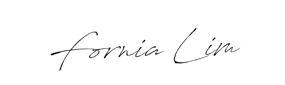 How to make Fornia Lim name signature. Use Antro_Vectra style for creating short signs online. This is the latest handwritten sign. Fornia Lim signature style 6 images and pictures png
