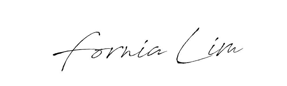 How to make Fornia Lim name signature. Use Antro_Vectra style for creating short signs online. This is the latest handwritten sign. Fornia Lim signature style 6 images and pictures png