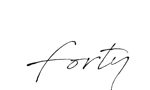 Forty stylish signature style. Best Handwritten Sign (Antro_Vectra) for my name. Handwritten Signature Collection Ideas for my name Forty. Forty signature style 6 images and pictures png
