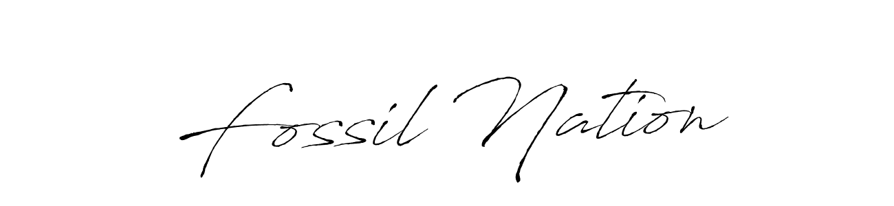 Fossil Nation stylish signature style. Best Handwritten Sign (Antro_Vectra) for my name. Handwritten Signature Collection Ideas for my name Fossil Nation. Fossil Nation signature style 6 images and pictures png