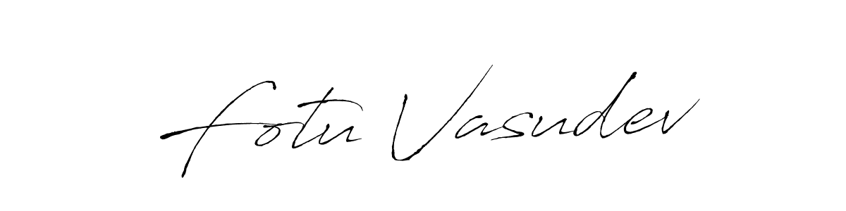 How to make Fotu Vasudev signature? Antro_Vectra is a professional autograph style. Create handwritten signature for Fotu Vasudev name. Fotu Vasudev signature style 6 images and pictures png