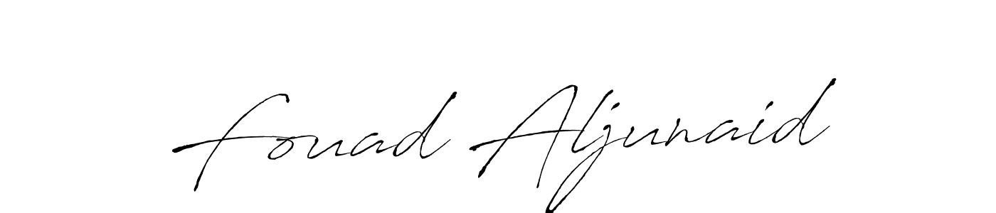 The best way (Antro_Vectra) to make a short signature is to pick only two or three words in your name. The name Fouad Aljunaid include a total of six letters. For converting this name. Fouad Aljunaid signature style 6 images and pictures png