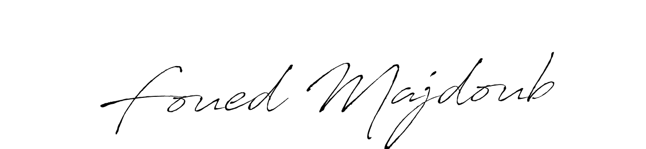 Make a beautiful signature design for name Foued Majdoub. With this signature (Antro_Vectra) style, you can create a handwritten signature for free. Foued Majdoub signature style 6 images and pictures png