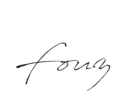 Design your own signature with our free online signature maker. With this signature software, you can create a handwritten (Antro_Vectra) signature for name Fouz. Fouz signature style 6 images and pictures png