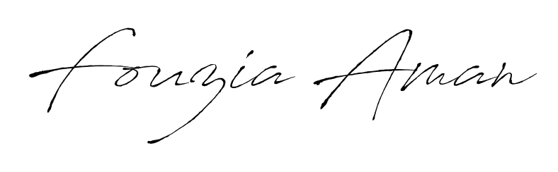A sleek calligraphic signature for name Fouzia Aman utilizing Antro_Vectra styling. Great for adding personal signatures to photos and art. Fouzia Aman signature style 6 images and pictures png